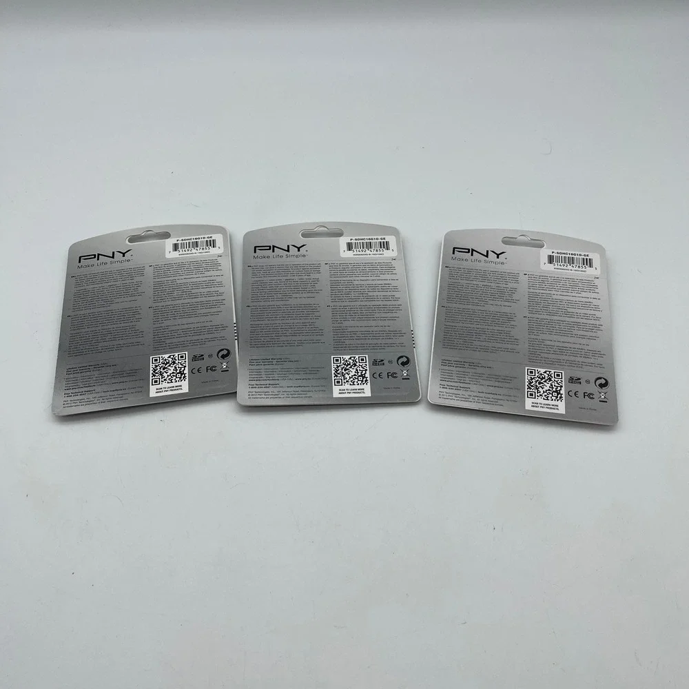 3 Pack PNY 16GB Professional‎ High Speed SDHC Class 10 Memory Cards 20MB/s NEW